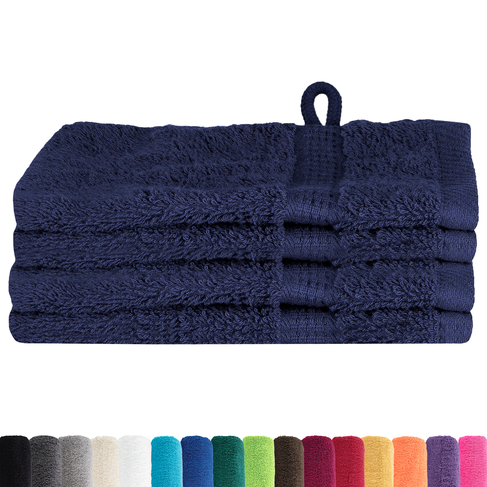 vidaXL Prosoape de baie 4 pcs Bleumarin 15 x 21 cm Bumbac vidaXL Prosoape de baie 4 pcs Bleumarin 15 x 21 cm Bumbac