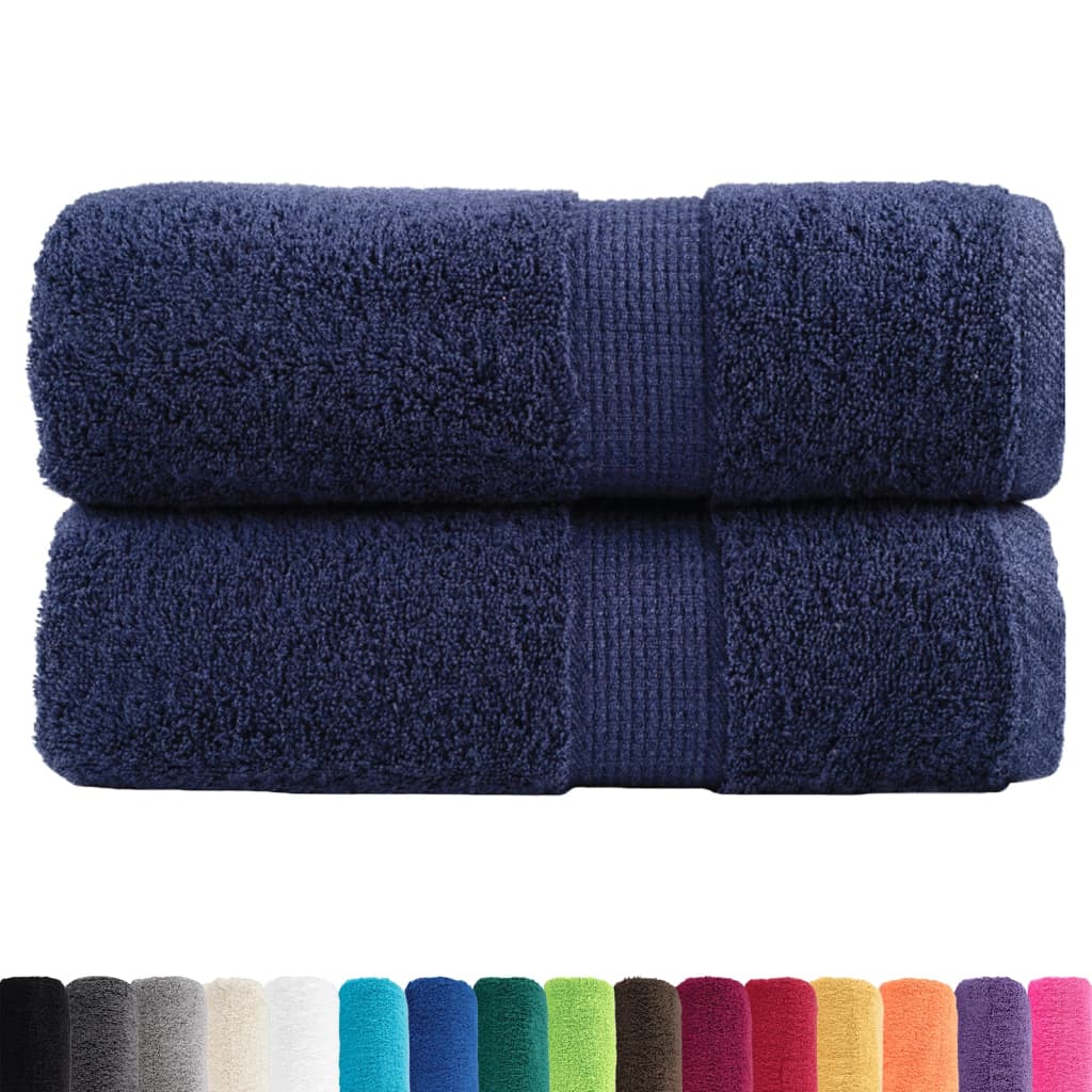 vidaXL Prosoape de baie premium SOLUND, 2 buc., bleumarin, 30 x 30 cm, 600 g/m² vidaXL Prosoape de baie premium SOLUND, 2 buc., bleumarin, 30 x 30 cm, 600 g/m²