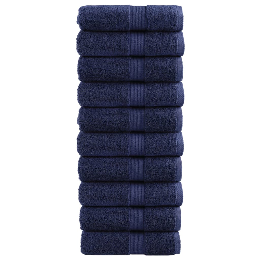 vidaXL Prosoape de baie premium SOLUND, 10 buc., bleumarin, 30 x 30 cm, 600 g/m² vidaXL Prosoape de baie premium SOLUND, 10 buc., bleumarin, 30 x 30 cm, 600 g/m²