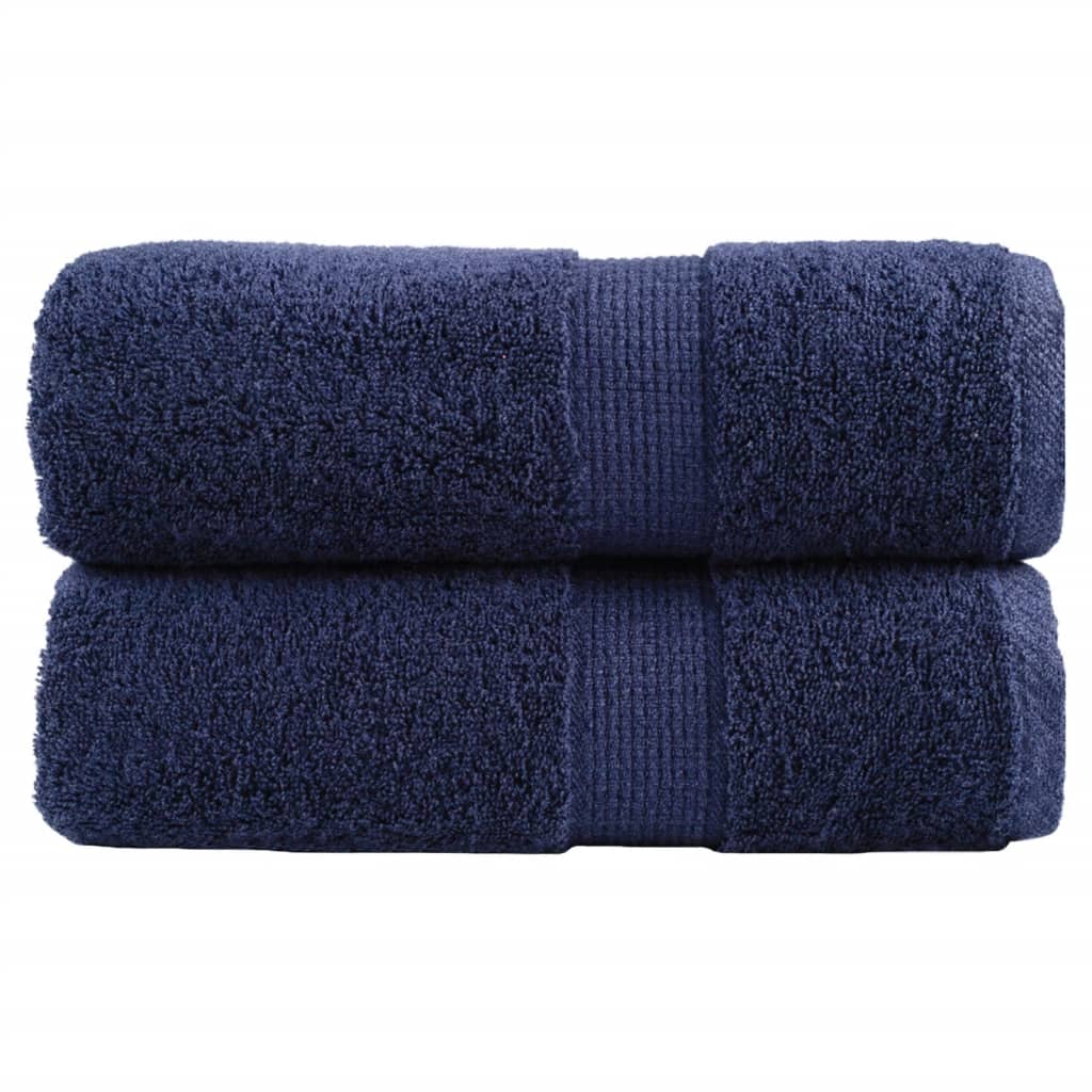 vidaXL Prosoape oaspeți premium SOLUND, 2buc. bleumarin 30x50cm 600gsm vidaXL Prosoape oaspeți premium SOLUND, 2buc. bleumarin 30x50cm 600gsm