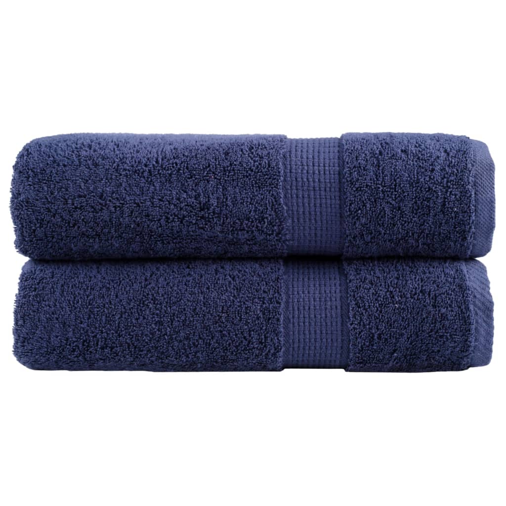 vidaXL Prosoape de duș premium SOLUND 2 buc bleumarin 70x140cm 600 gsm vidaXL Prosoape de duș premium SOLUND 2 buc bleumarin 70x140cm 600 gsm