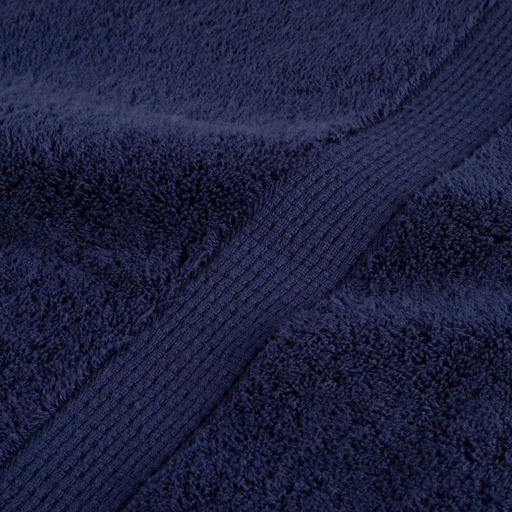vidaXL Prosoape de baie premium SOLUND 10buc albastru 100x150cm 600gsm vidaXL Prosoape de baie premium SOLUND 10buc albastru 100x150cm 600gsm