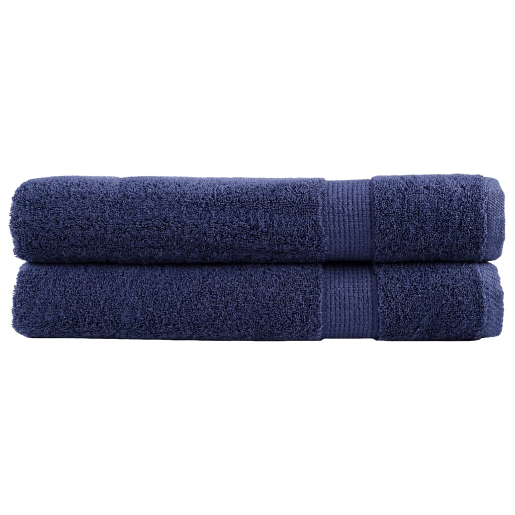 vidaXL Prosoape premium SOLUND 2 buc bleumarin 100x200cm 600gsm vidaXL Prosoape premium SOLUND 2 buc bleumarin 100x200cm 600gsm
