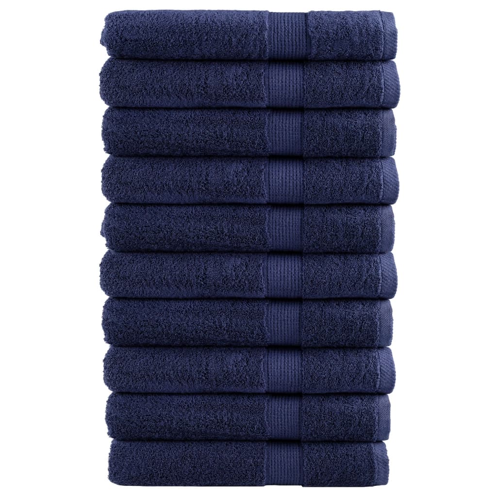 vidaXL Prosoape premium SOLUND 10buc bleumarin 100x200cm 600gsm vidaXL Prosoape premium SOLUND 10buc bleumarin 100x200cm 600gsm