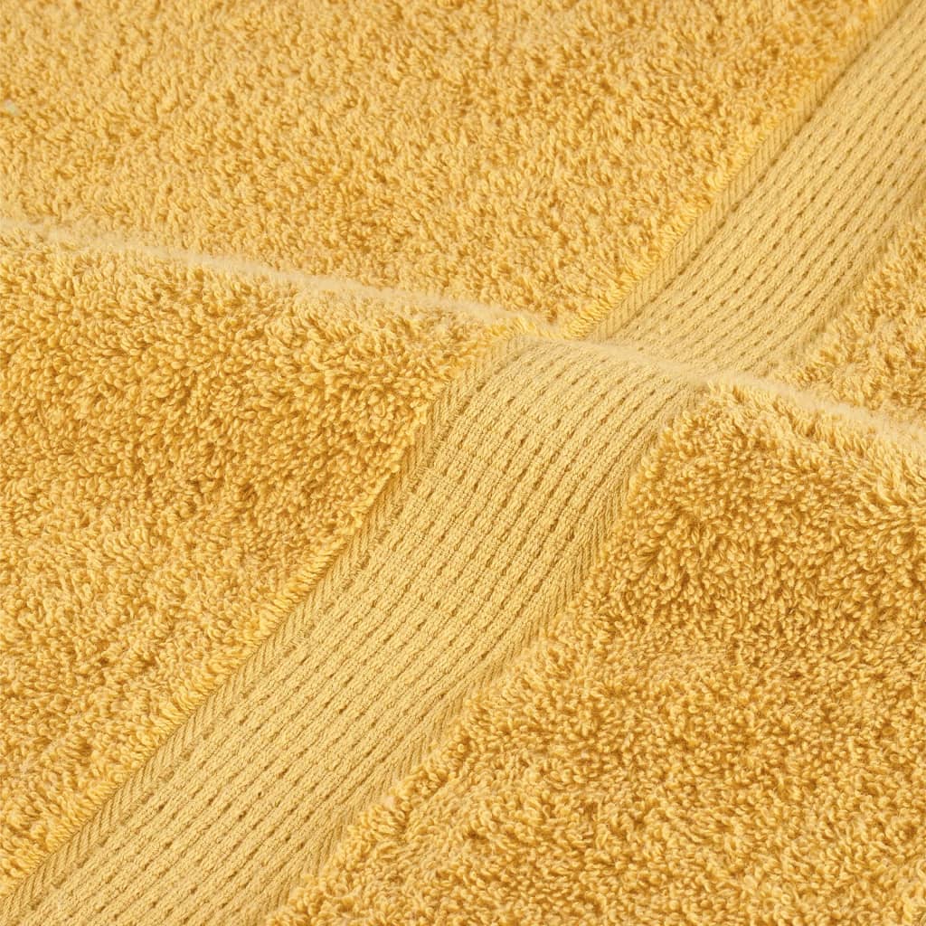 vidaXL Prosoape de baie premium SOLUND, 4 buc., aurii, 30 x 30 cm, 600 g/m² vidaXL Prosoape de baie premium SOLUND, 4 buc., aurii, 30 x 30 cm, 600 g/m²