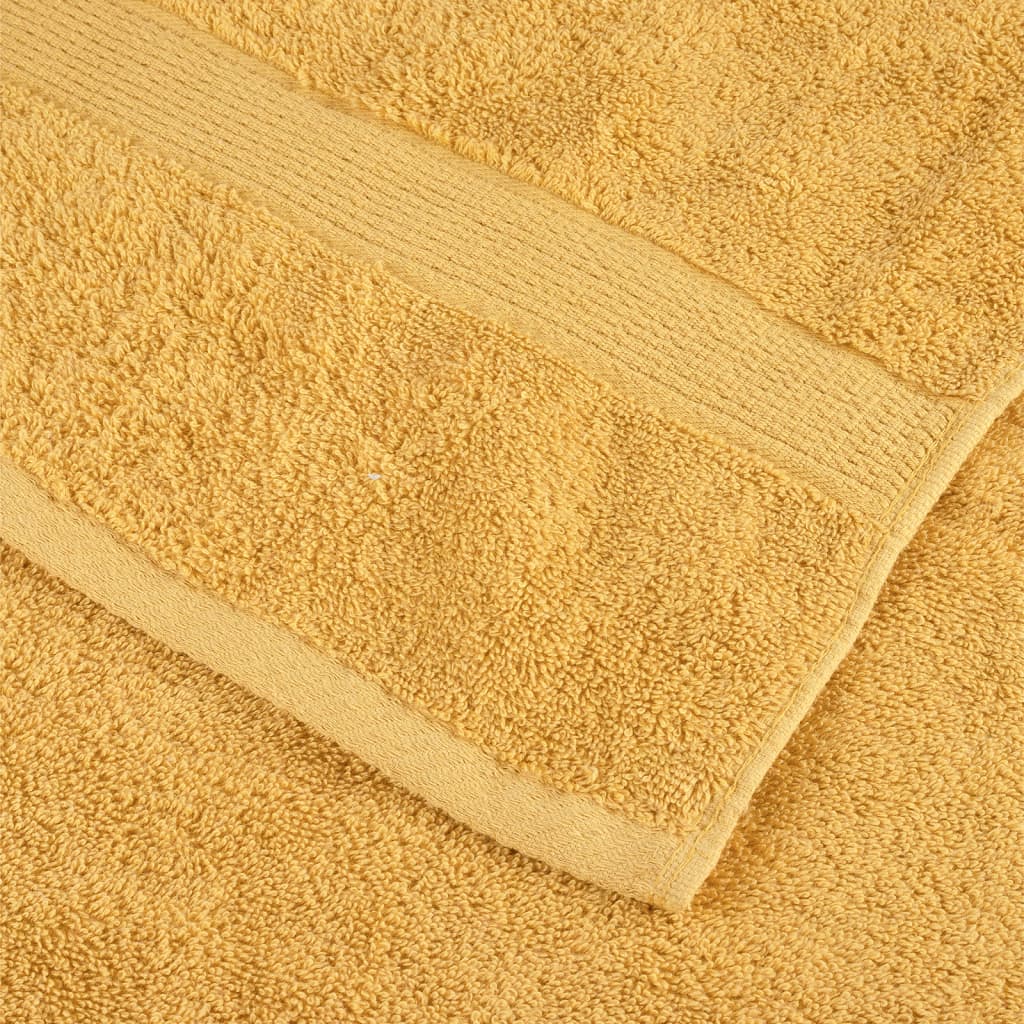 vidaXL Prosoape de baie premium SOLUND, 10 buc., aurii, 30 x 30 cm, 600 g/m² vidaXL Prosoape de baie premium SOLUND, 10 buc., aurii, 30 x 30 cm, 600 g/m²