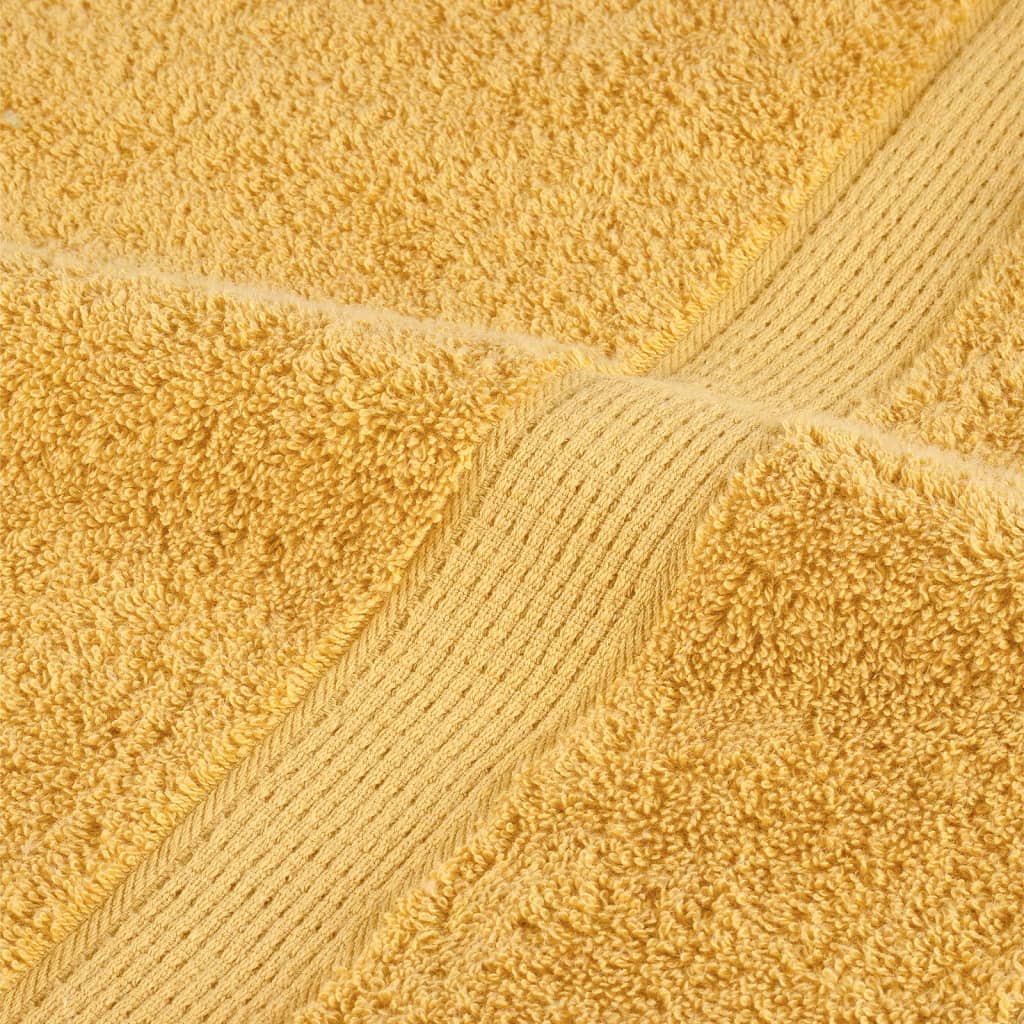 vidaXL Prosoape de baie premium SOLUND, 10 buc., aurii, 30 x 30 cm, 600 g/m² vidaXL Prosoape de baie premium SOLUND, 10 buc., aurii, 30 x 30 cm, 600 g/m²