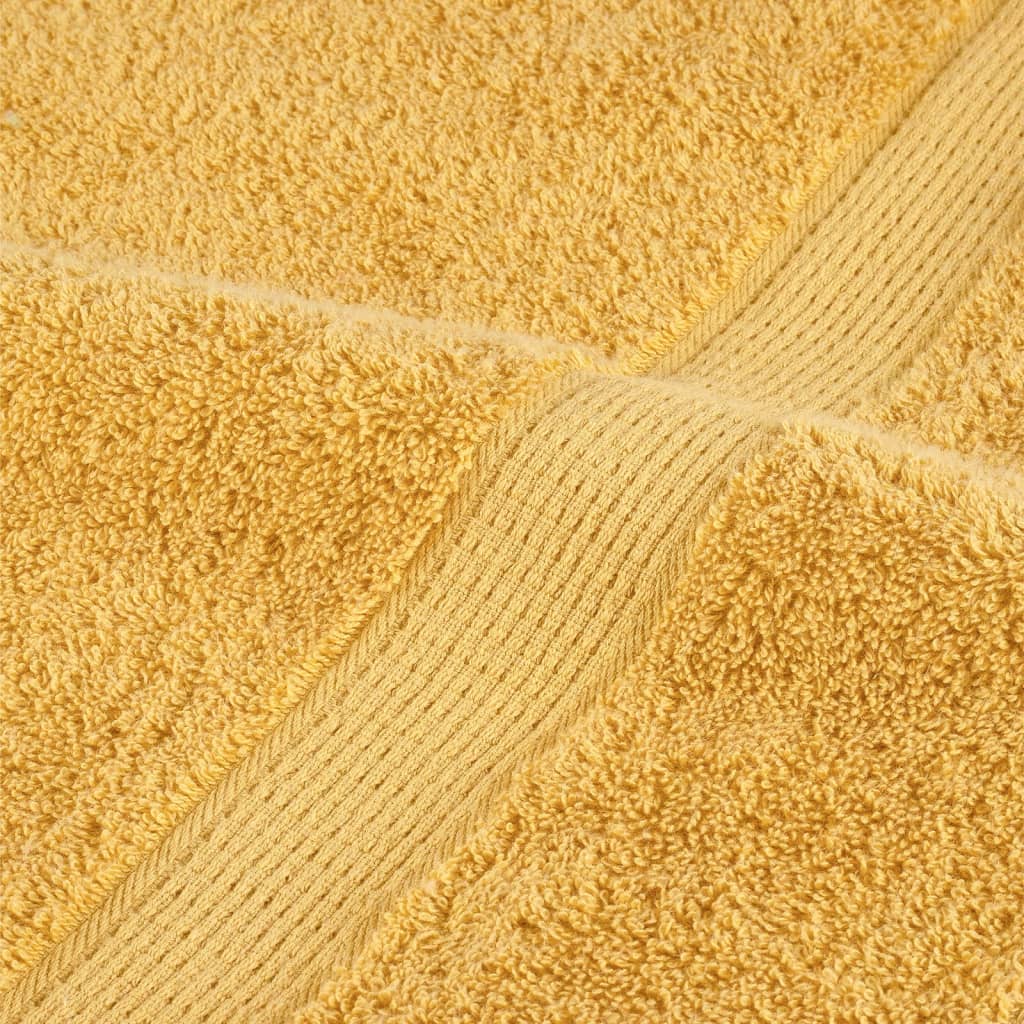 vidaXL Prosoape de baie premium SOLUND 4 buc auriu 100x150cm 600gsm vidaXL Prosoape de baie premium SOLUND 4 buc auriu 100x150cm 600gsm