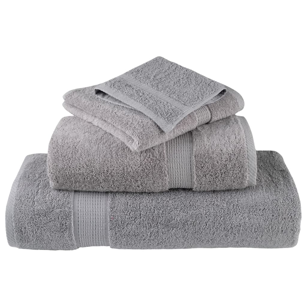 vidaXL Prosoape de baie premium SOLUND, 10 buc., gri, 30 x 30 cm, 600 g/m² vidaXL Prosoape de baie premium SOLUND, 10 buc., gri, 30 x 30 cm, 600 g/m²