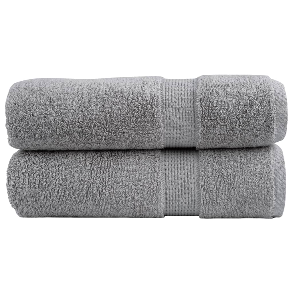 vidaXL Prosoape de mâini premium SOLUND 2 buc gri 50x100cm 600gsm vidaXL Prosoape de mâini premium SOLUND 2 buc gri 50x100cm 600gsm