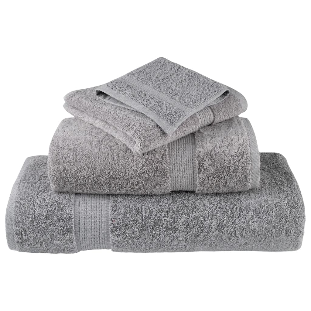 vidaXL Prosoape de mâini premium SOLUND 4 buc gri 50x100cm 600gsm vidaXL Prosoape de mâini premium SOLUND 4 buc gri 50x100cm 600gsm