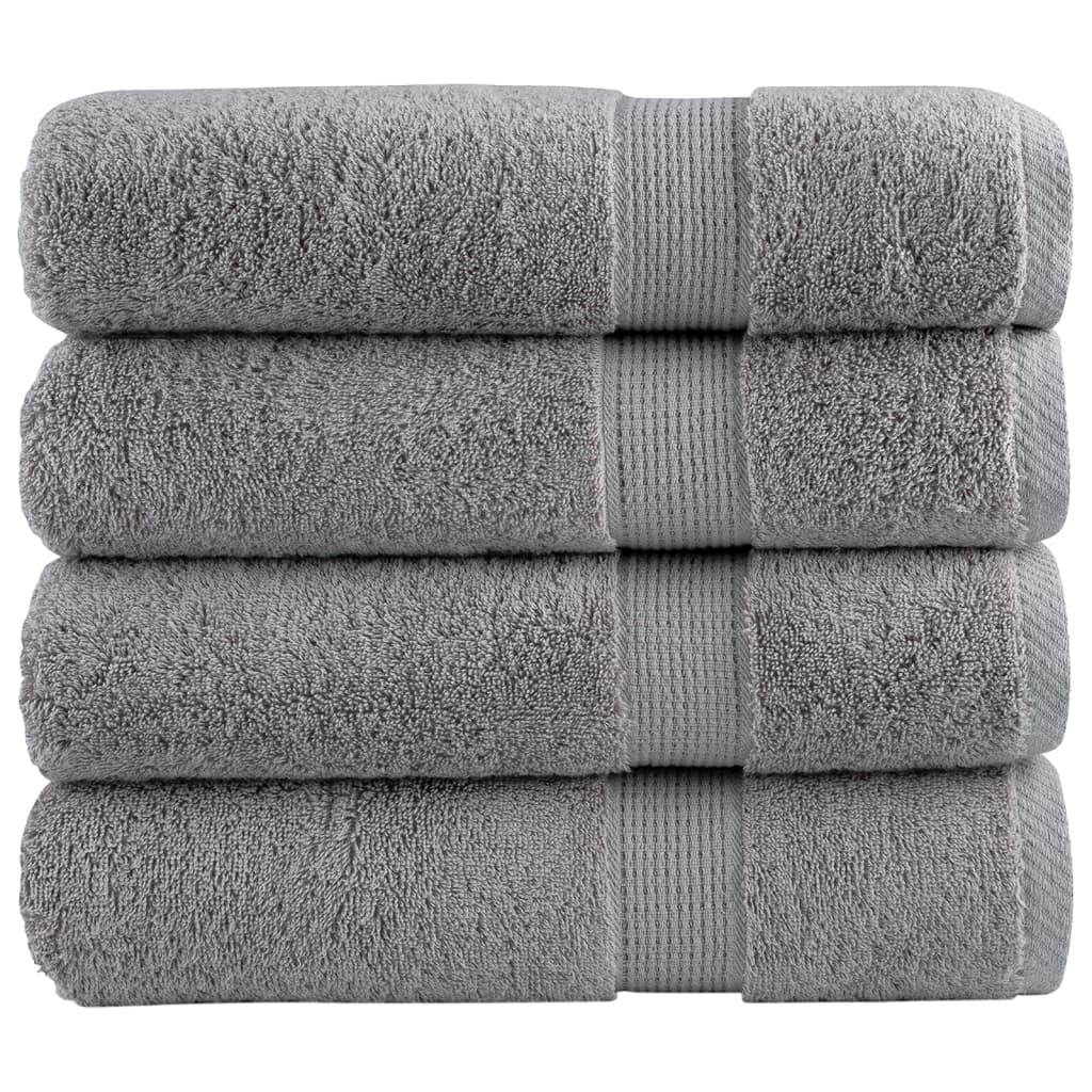 vidaXL Prosoape de mâini premium SOLUND 4 buc gri 50x100cm 600gsm vidaXL Prosoape de mâini premium SOLUND 4 buc gri 50x100cm 600gsm