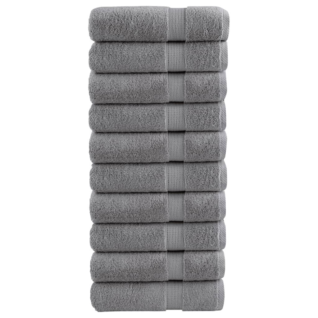 vidaXL Prosoape de mâini premium SOLUND 10 buc gri 50x100cm 600gsm vidaXL Prosoape de mâini premium SOLUND 10 buc gri 50x100cm 600gsm