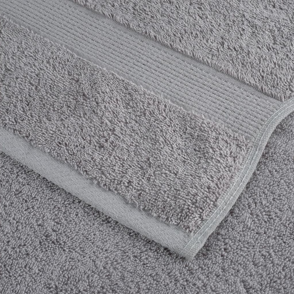 vidaXL Prosoape de baie premium SOLUND 4 buc gri 100x150cm 600gsm vidaXL Prosoape de baie premium SOLUND 4 buc gri 100x150cm 600gsm
