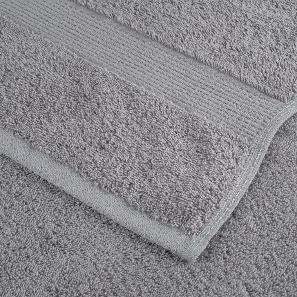 vidaXL Prosoape de baie premium SOLUND 10 buc gri 100x150cm 600gsm vidaXL Prosoape de baie premium SOLUND 10 buc gri 100x150cm 600gsm