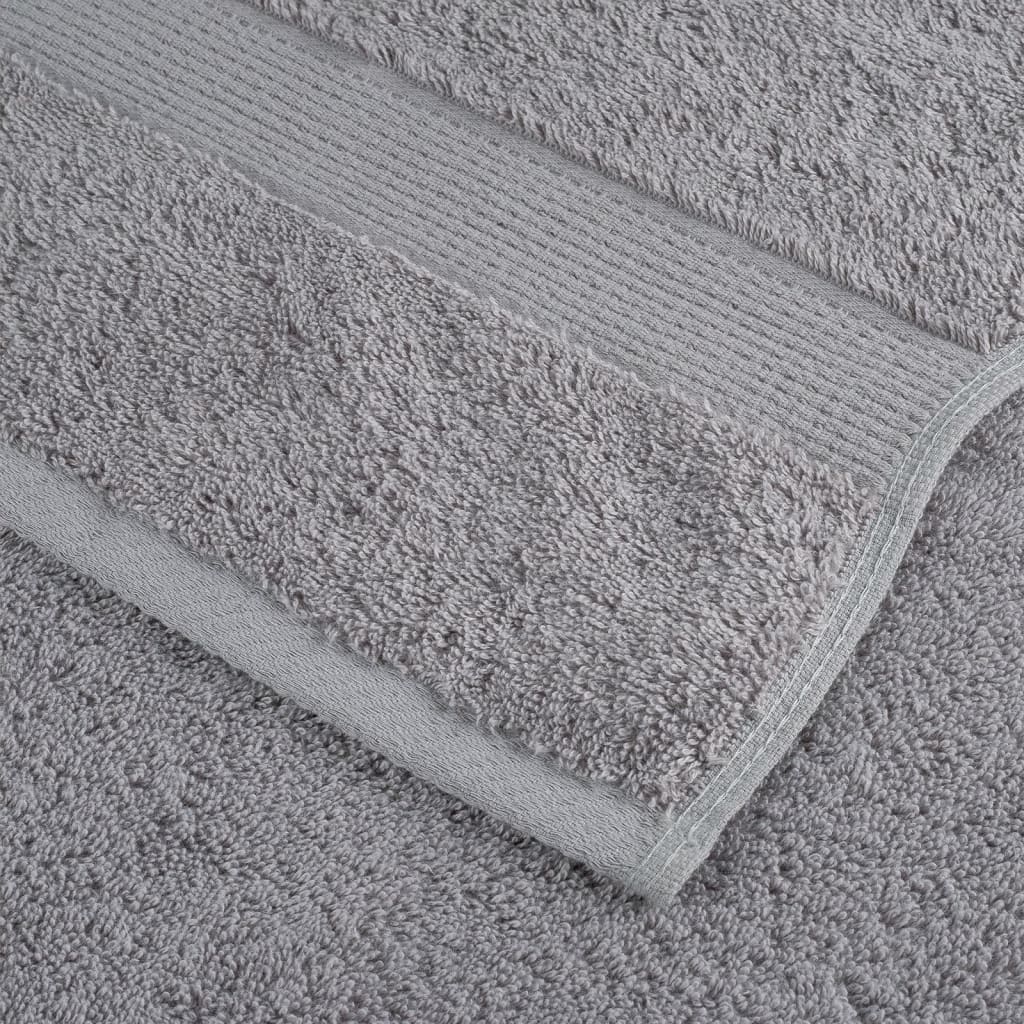 vidaXL Prosoape premium SOLUND 2 buc gri 100x200cm 600gsm vidaXL Prosoape premium SOLUND 2 buc gri 100x200cm 600gsm