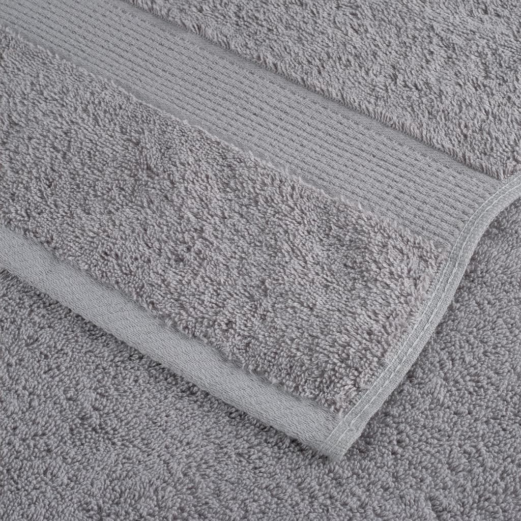 vidaXL Prosoape premium SOLUND 4 buc gri 100x200cm 600gsm vidaXL Prosoape premium SOLUND 4 buc gri 100x200cm 600gsm