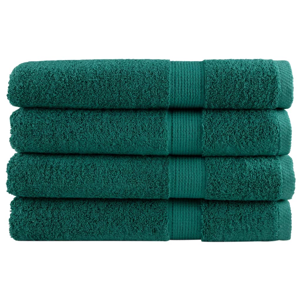 vidaXL Prosoape premium SOLUND 4 buc. verde 100x200 cm 600 gsm vidaXL Prosoape premium SOLUND 4 buc. verde 100x200 cm 600 gsm