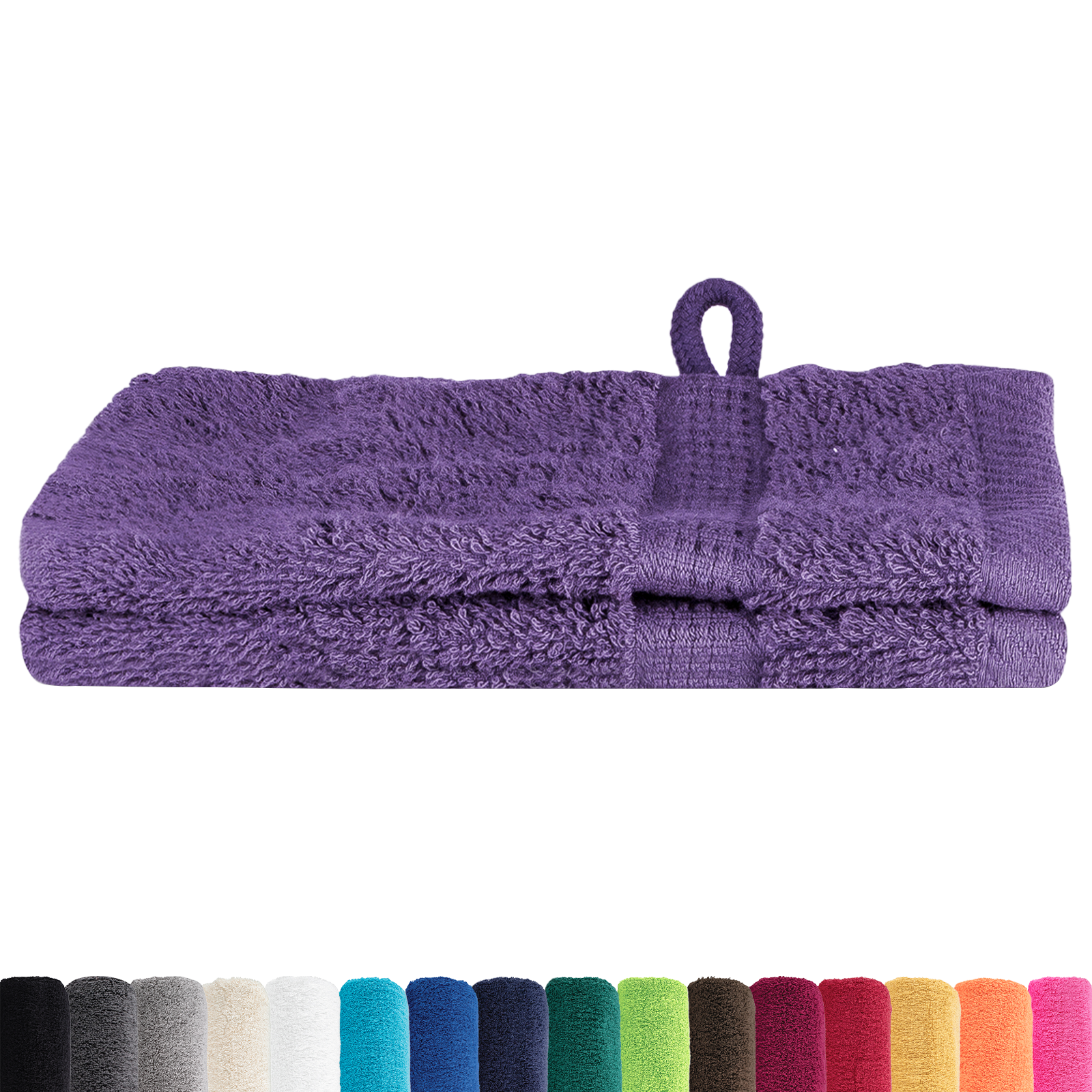 vidaXL Prosoape de baie 2 pcs Mov 15 x 21 cm Bumbac vidaXL Prosoape de baie 2 pcs Mov 15 x 21 cm Bumbac