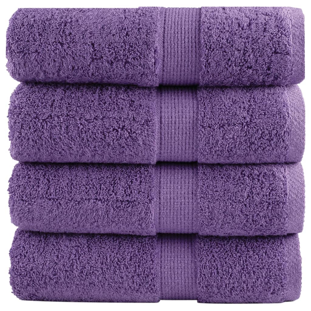 vidaXL Prosoape de baie premium SOLUND, 4 buc., violet, 30x30 cm, 600 g/m² vidaXL Prosoape de baie premium SOLUND, 4 buc., violet, 30x30 cm, 600 g/m²