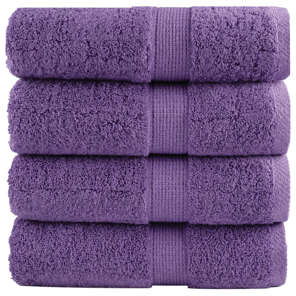 vidaXL Prosoape oaspeți premium SOLUND 4 buc violet 30x50 cm 600 gsm vidaXL Prosoape oaspeți premium SOLUND 4 buc violet 30x50 cm 600 gsm