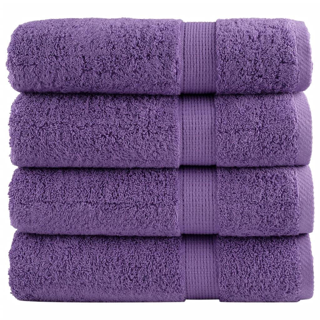 vidaXL Prosoape de mâini premium SOLUND 4 buc. violet 50x100 cm 600gsm vidaXL Prosoape de mâini premium SOLUND 4 buc. violet 50x100 cm 600gsm