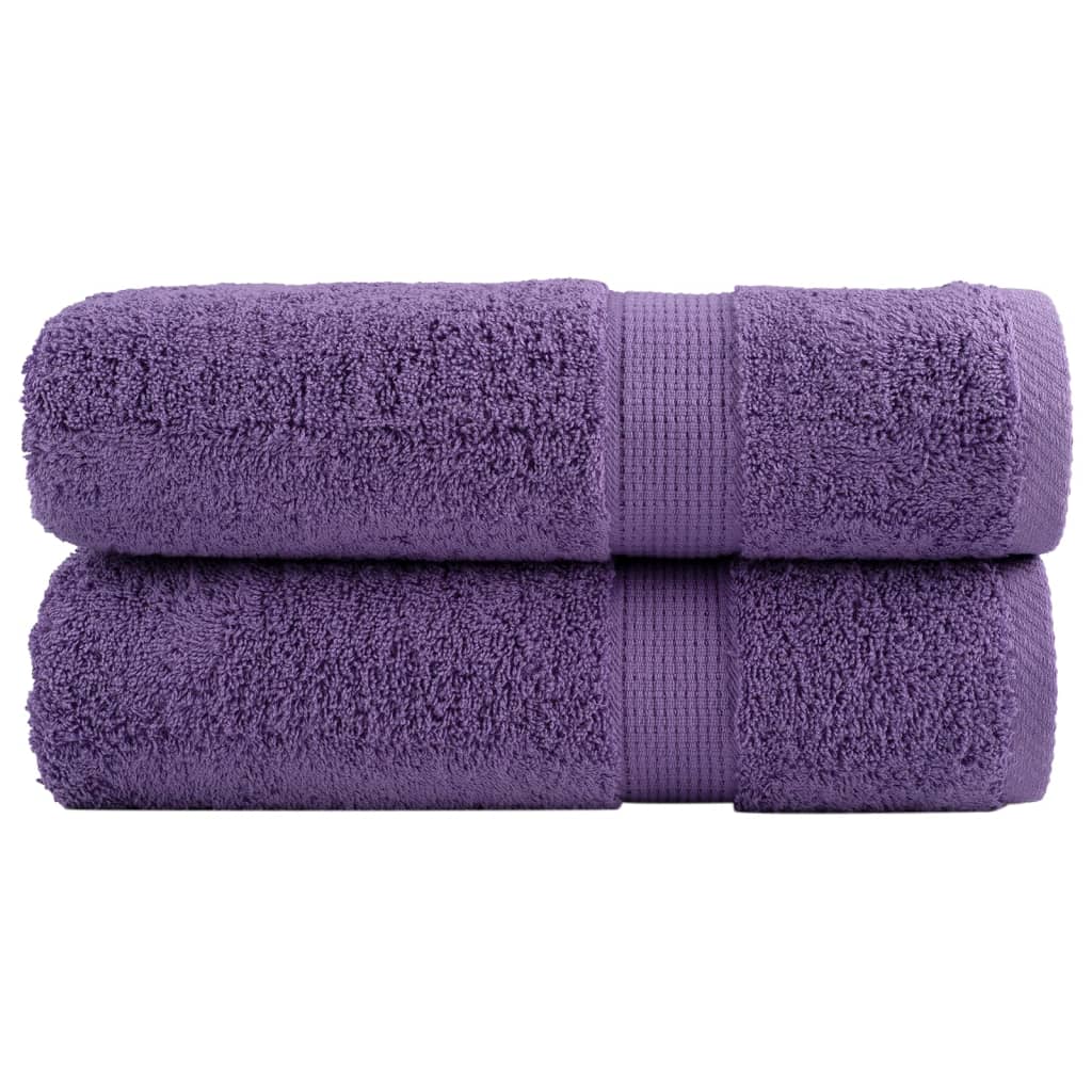 vidaXL Prosoape de duș premium SOLUND 2 buc. violet 70x140 cm 600 gsm vidaXL Prosoape de duș premium SOLUND 2 buc. violet 70x140 cm 600 gsm