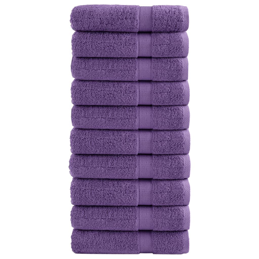 vidaXL Prosoape de duș premium SOLUND 10 buc. violet 70x140 cm 600 gsm vidaXL Prosoape de duș premium SOLUND 10 buc. violet 70x140 cm 600 gsm