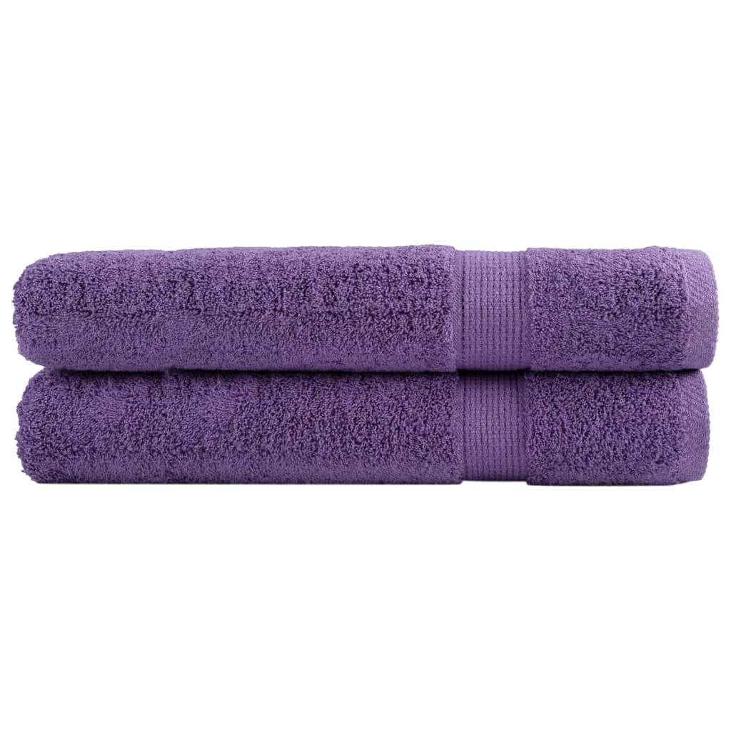 vidaXL Prosoape premium SOLUND 2 buc. violet 100x200 cm 600 gsm vidaXL Prosoape premium SOLUND 2 buc. violet 100x200 cm 600 gsm