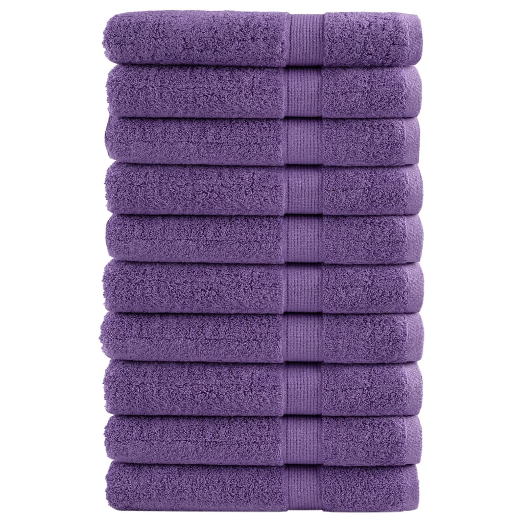 vidaXL Prosoape premium SOLUND 10 buc. violet 100x200 cm 600 gsm vidaXL Prosoape premium SOLUND 10 buc. violet 100x200 cm 600 gsm