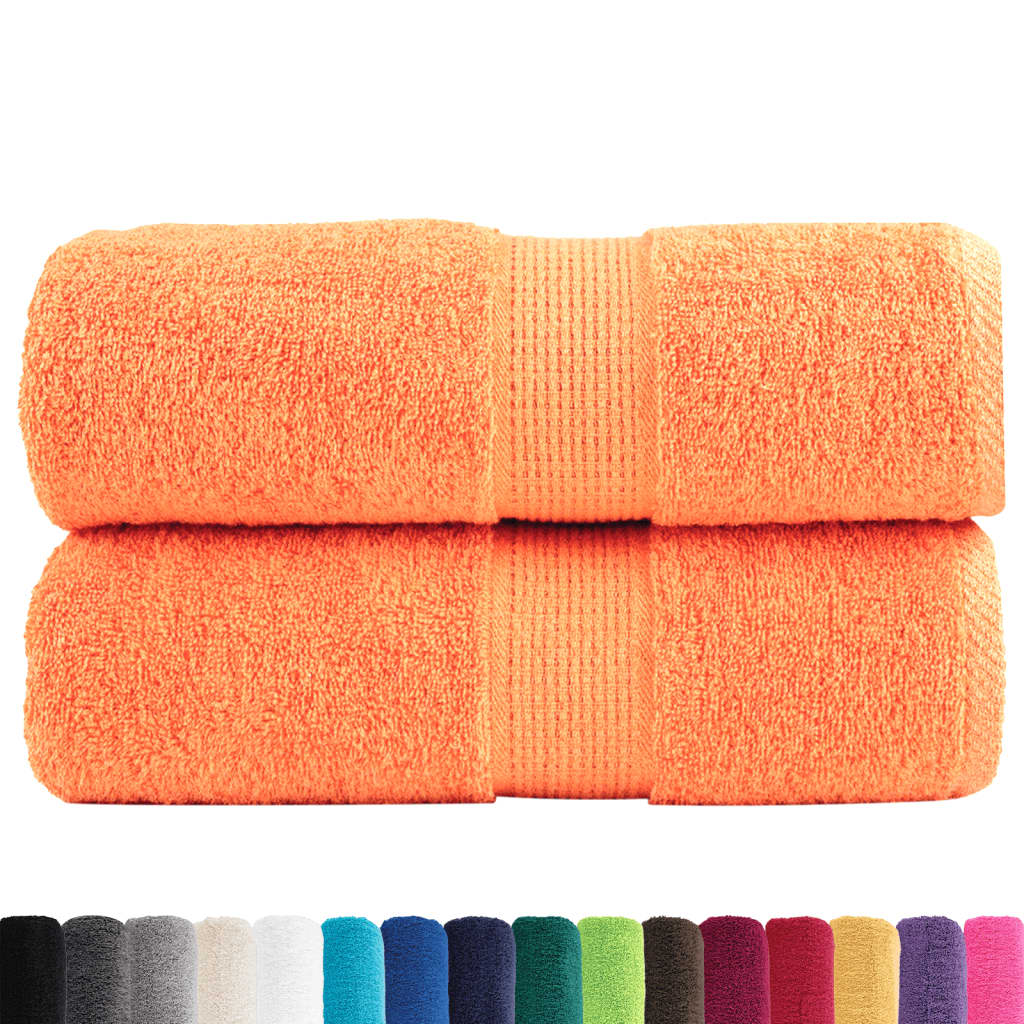vidaXL Prosoape de baie premium SOLUND, 2 buc. portocalii, 30x30 cm, 600 g/m² vidaXL Prosoape de baie premium SOLUND, 2 buc. portocalii, 30x30 cm, 600 g/m²