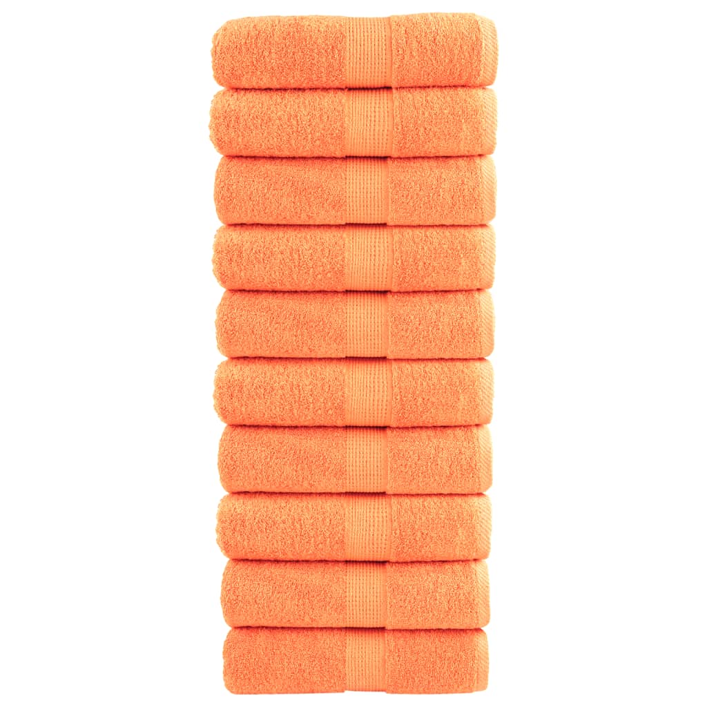 vidaXL Prosoape de baie premium SOLUND, 10 buc. portocalii, 30x30 cm, 600 g/m² vidaXL Prosoape de baie premium SOLUND, 10 buc. portocalii, 30x30 cm, 600 g/m²