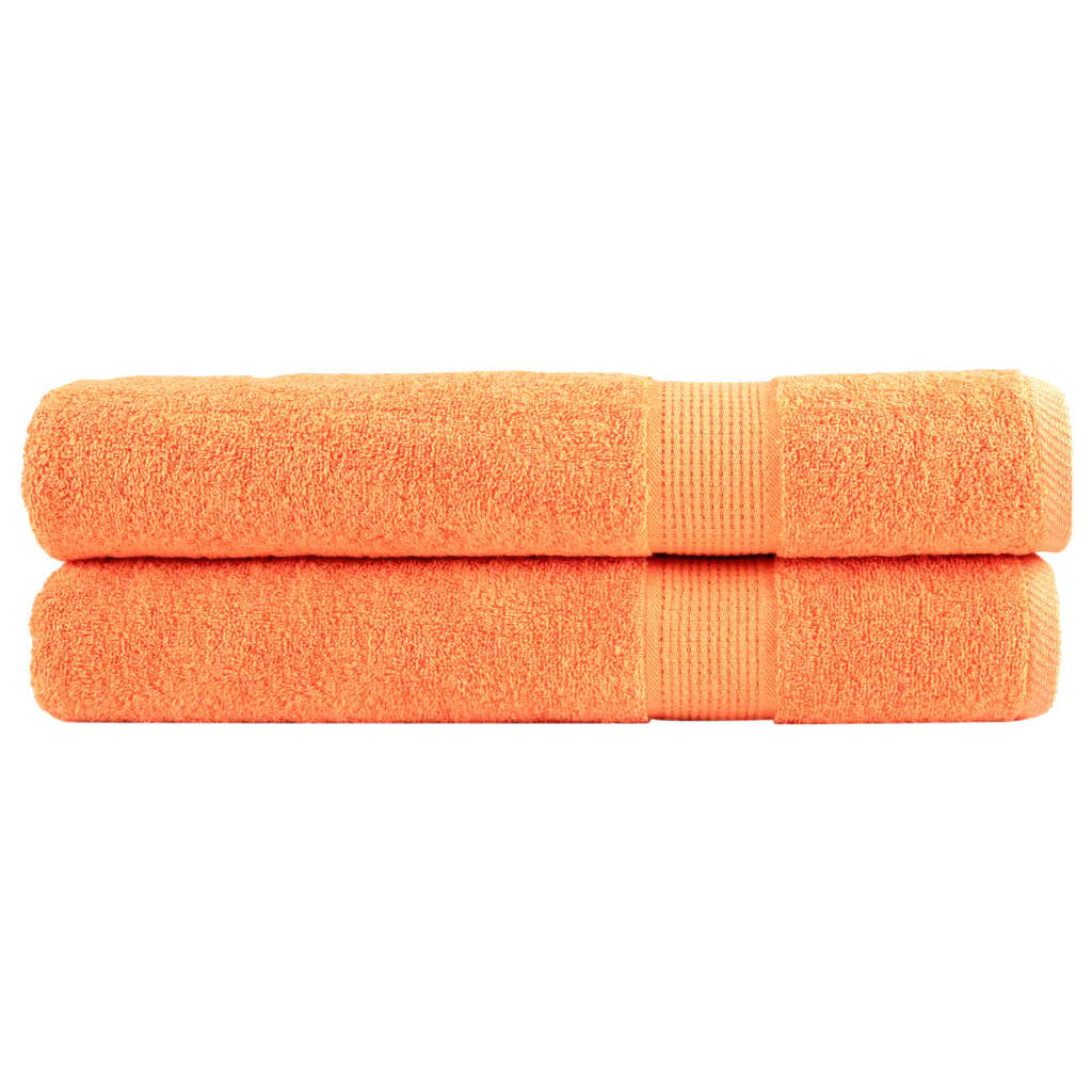 vidaXL Prosoape premium SOLUND 2 buc. portocaliu 100x200 cm 600 gsm vidaXL Prosoape premium SOLUND 2 buc. portocaliu 100x200 cm 600 gsm
