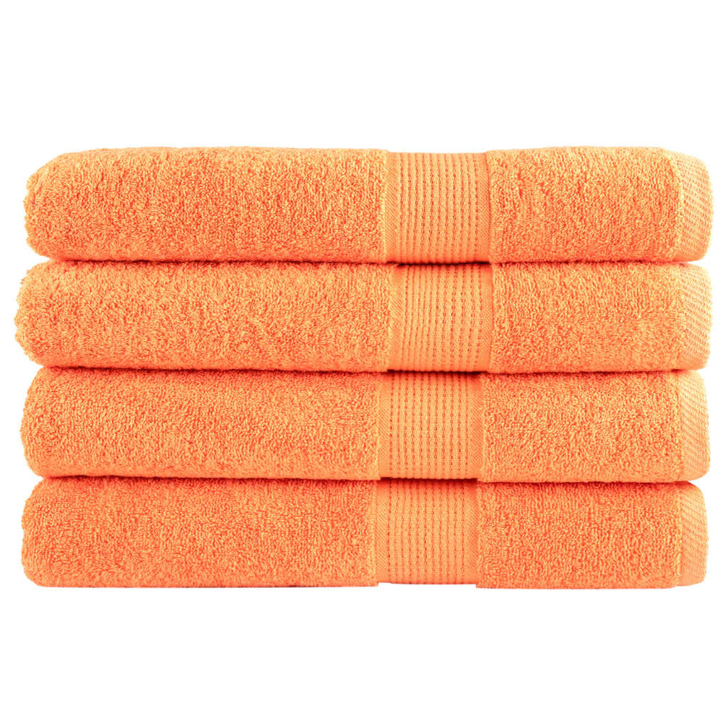 vidaXL Prosoape premium SOLUND 4 buc. portocaliu 100x200 cm 600 gsm vidaXL Prosoape premium SOLUND 4 buc. portocaliu 100x200 cm 600 gsm