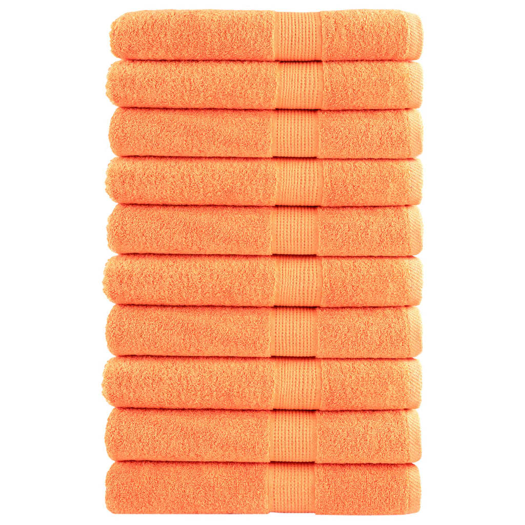 vidaXL Prosoape premium SOLUND 10 buc. portocaliu 100x200 cm 600 gsm vidaXL Prosoape premium SOLUND 10 buc. portocaliu 100x200 cm 600 gsm