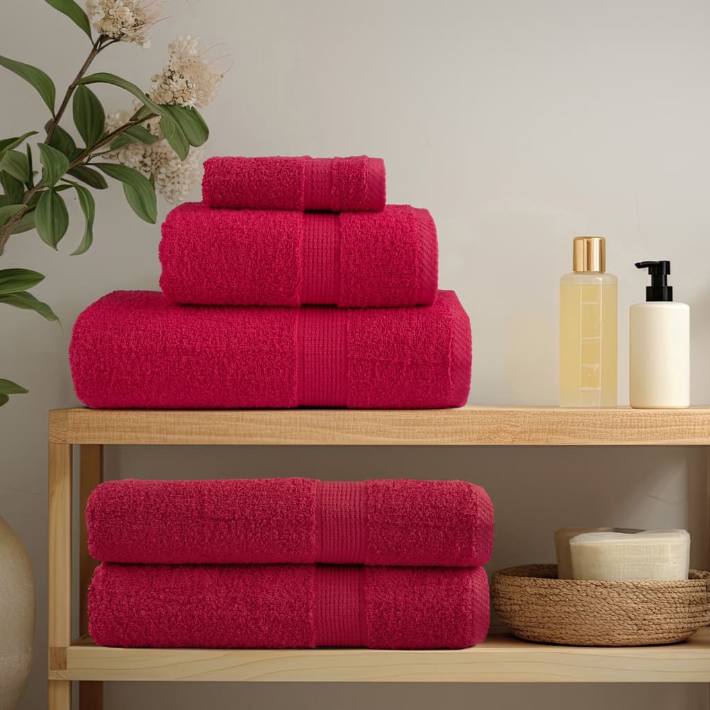 vidaXL Prosoape de duș premium SOLUND 10 buc. roșu 70x140 cm 600 gsm vidaXL Prosoape de duș premium SOLUND 10 buc. roșu 70x140 cm 600 gsm