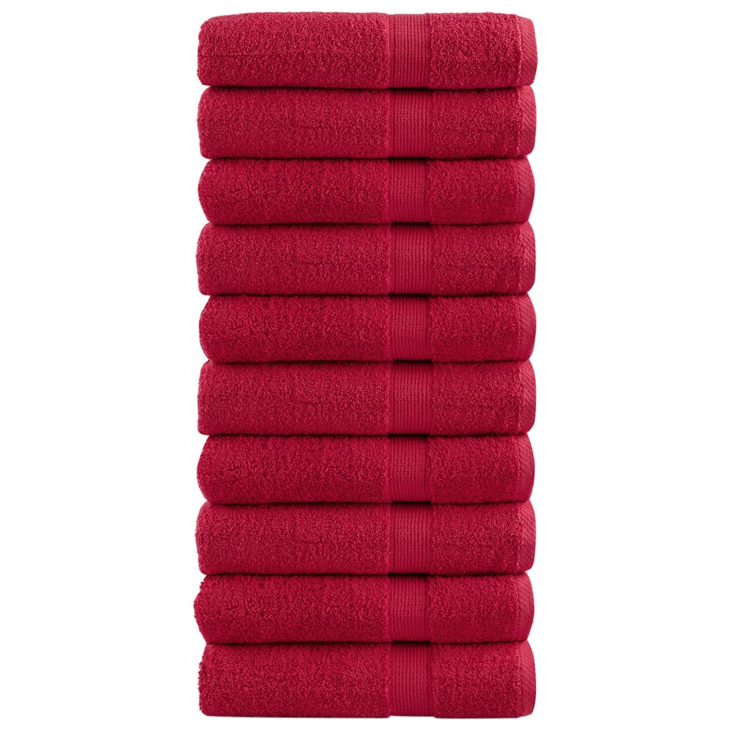 vidaXL Prosoape de duș premium SOLUND 10 buc. roșu 70x140 cm 600 gsm vidaXL Prosoape de duș premium SOLUND 10 buc. roșu 70x140 cm 600 gsm