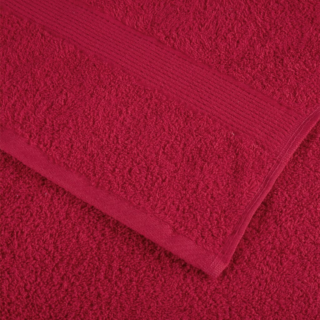 vidaXL Prosoape de saună premium SOLUND 2 buc. roșu 80x200 cm 600 gsm