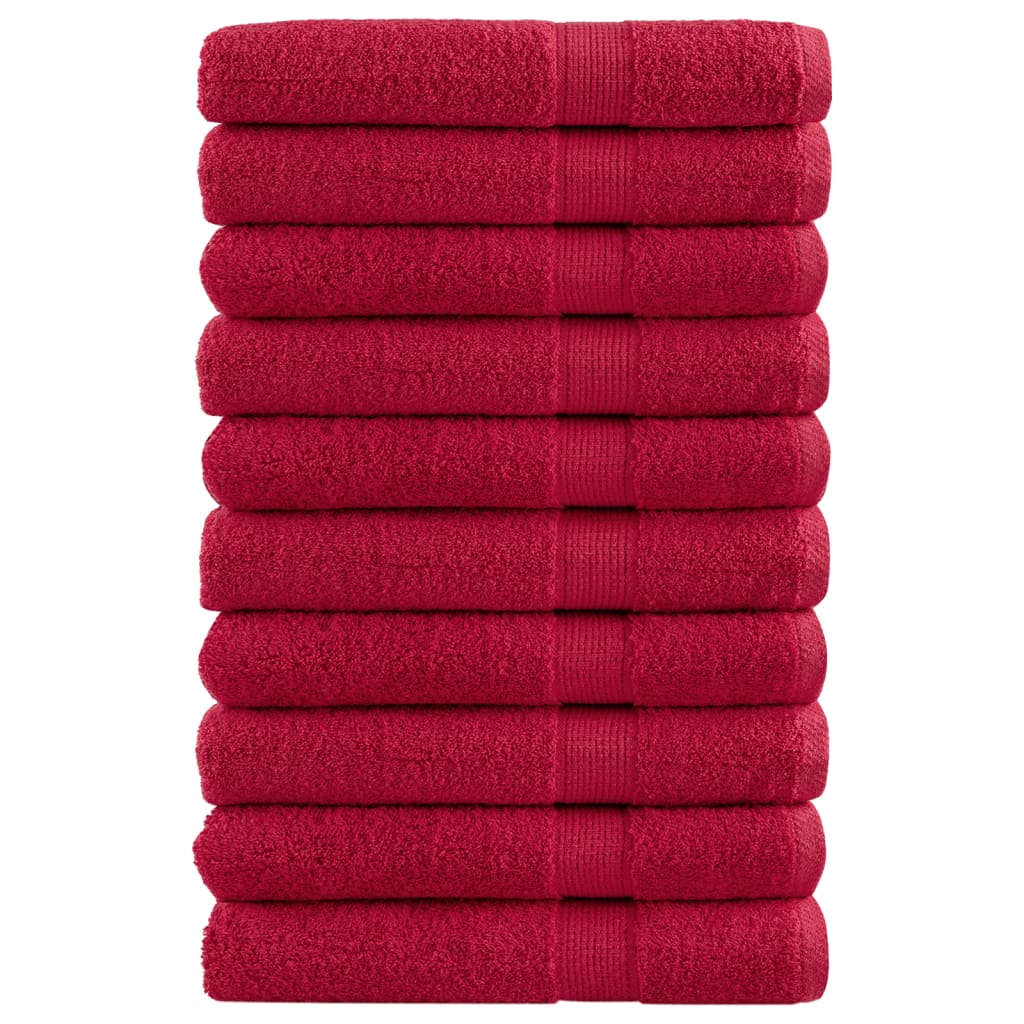 vidaXL Prosoape premium SOLUND 10 buc. roșu 100x200 cm 600 gsm vidaXL Prosoape premium SOLUND 10 buc. roșu 100x200 cm 600 gsm