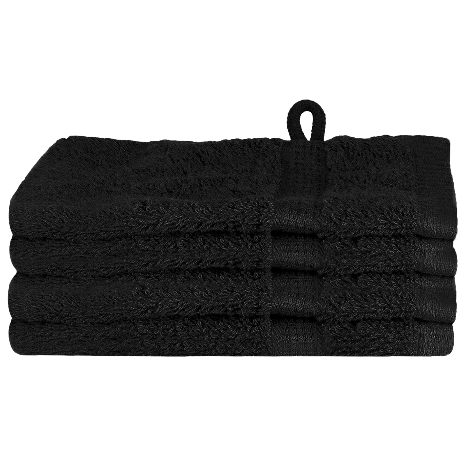 vidaXL Prosoape de baie 4 pcs Negru 15 x 21 cm Bumbac vidaXL Prosoape de baie 4 pcs Negru 15 x 21 cm Bumbac