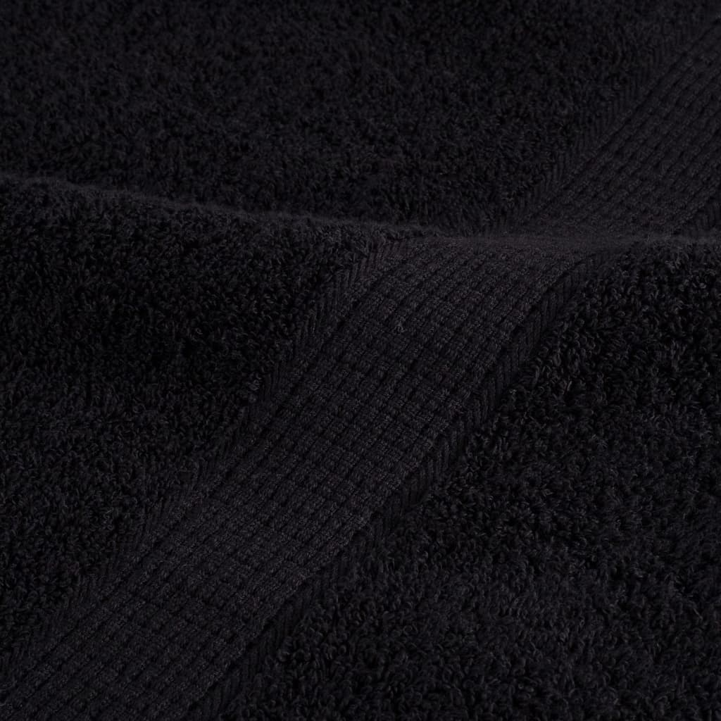 vidaXL Prosoape de baie premium SOLUND, 2 buc., negru, 30x30 cm, 600 g/m² vidaXL Prosoape de baie premium SOLUND, 2 buc., negru, 30x30 cm, 600 g/m²