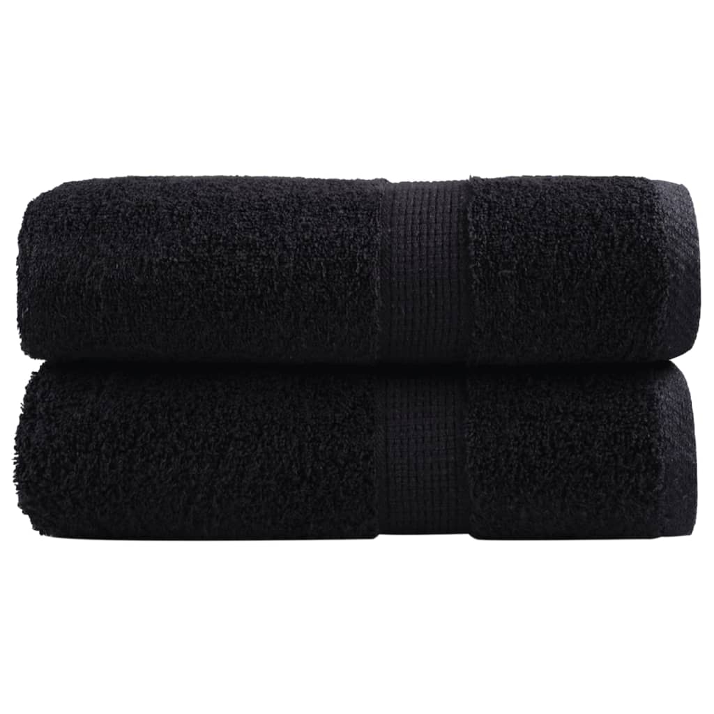 vidaXL Prosoape de baie premium SOLUND, 2 buc., negru, 30x30 cm, 600 g/m² vidaXL Prosoape de baie premium SOLUND, 2 buc., negru, 30x30 cm, 600 g/m²