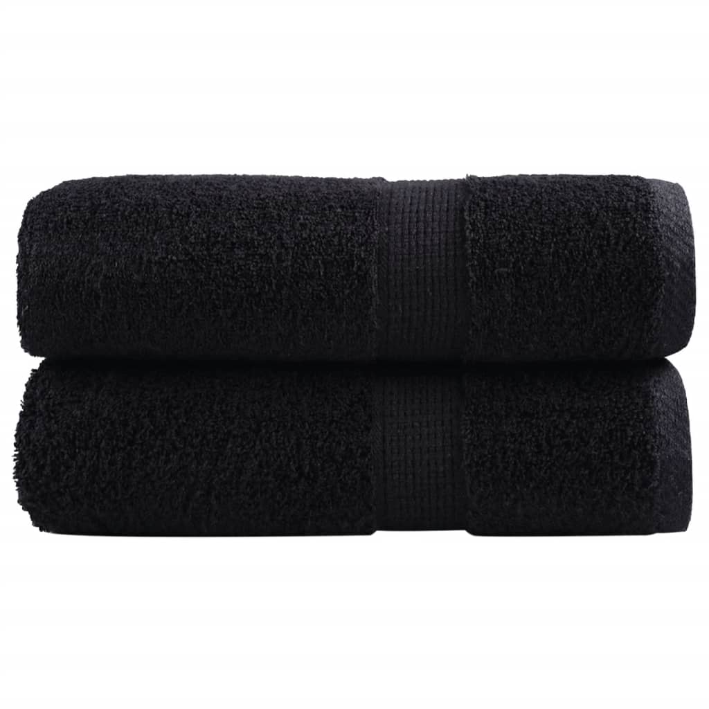 vidaXL Prosoape oaspeți premium SOLUND 2 buc. negru 30x50 cm 600 gsm vidaXL Prosoape oaspeți premium SOLUND 2 buc. negru 30x50 cm 600 gsm