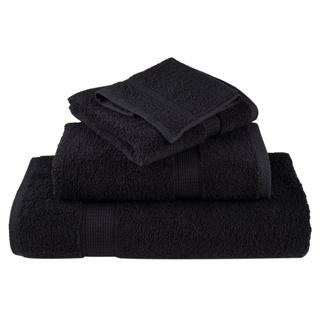 vidaXL Prosoape oaspeți premium SOLUND 10 buc. negru 30x50 cm 600 gsm vidaXL Prosoape oaspeți premium SOLUND 10 buc. negru 30x50 cm 600 gsm