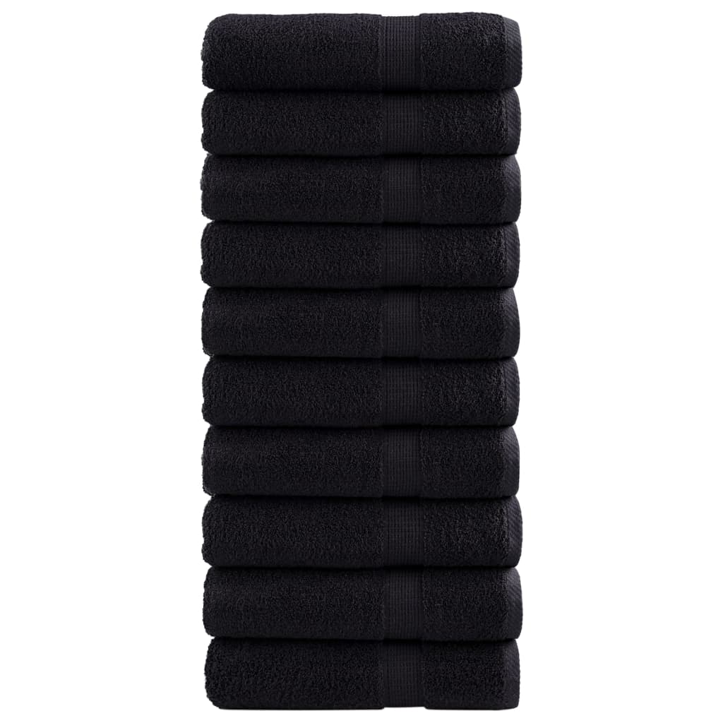 vidaXL Prosoape de duș premium SOLUND 10 buc. negru 70x140 cm 600 gsm vidaXL Prosoape de duș premium SOLUND 10 buc. negru 70x140 cm 600 gsm