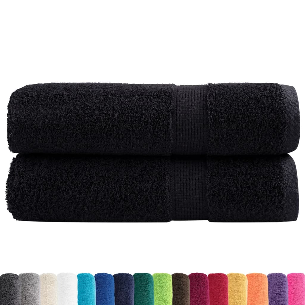 vidaXL Prosoape de baie premium SOLUND 2 buc 100x150 cm 600 gsm vidaXL Prosoape de baie premium SOLUND 2 buc 100x150 cm 600 gsm