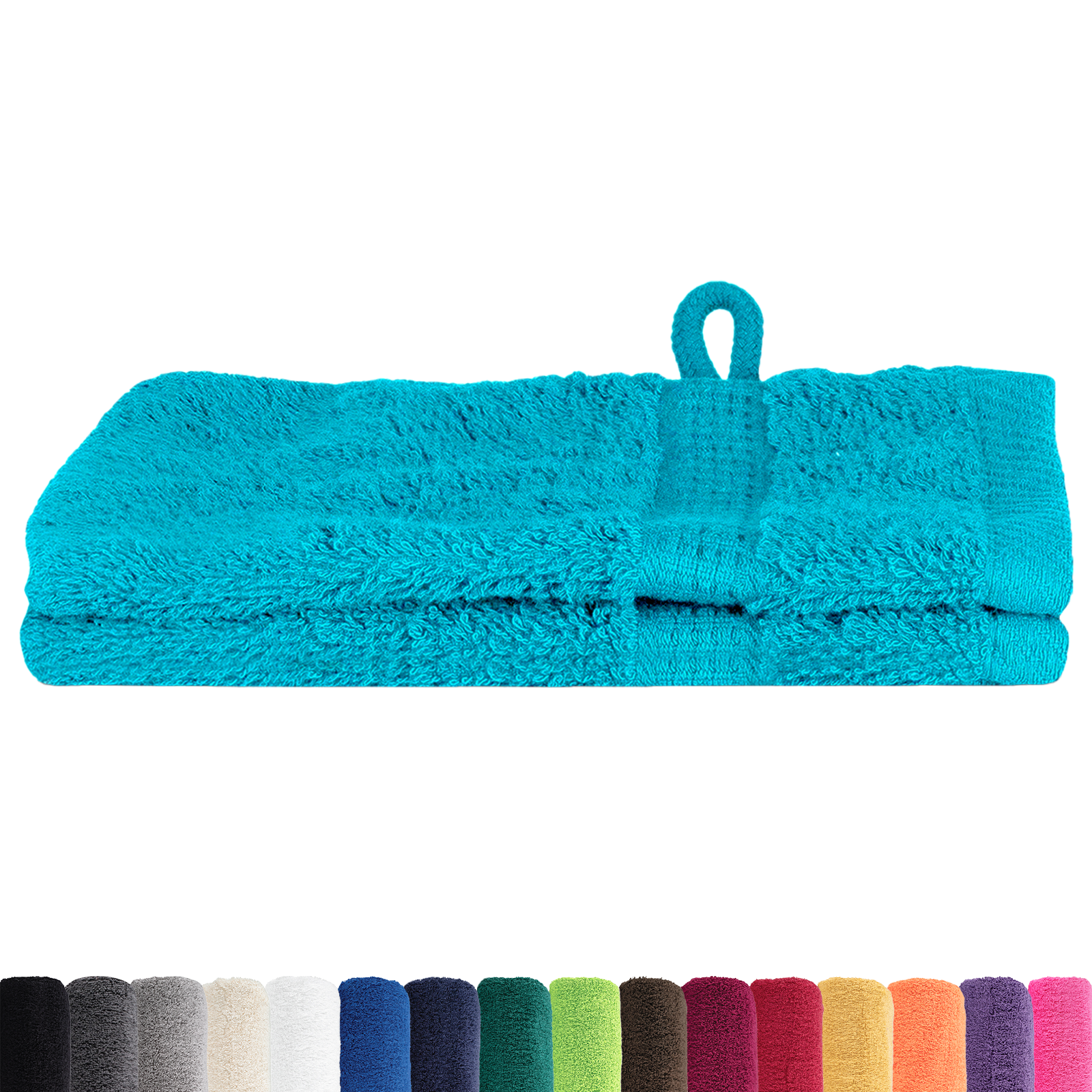 vidaXL Prosoape de baie 2 pcs Turcoaz 15 x 21 cm Bumbac vidaXL Prosoape de baie 2 pcs Turcoaz 15 x 21 cm Bumbac