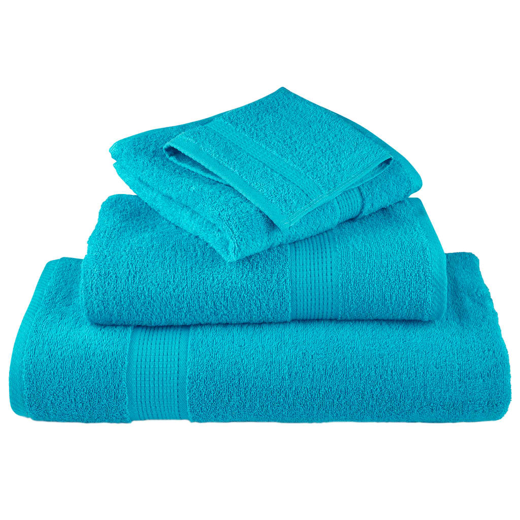 vidaXL Prosoape de baie premium SOLUND, 10 buc., turcoaz, 30x30 cm, 600 g/m² vidaXL Prosoape de baie premium SOLUND, 10 buc., turcoaz, 30x30 cm, 600 g/m²