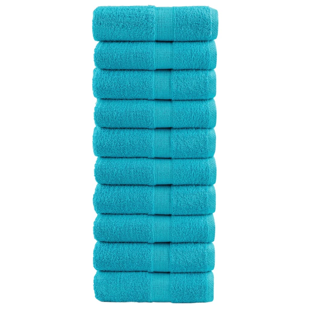 vidaXL Prosoape de baie premium SOLUND, 10 buc., turcoaz, 30x30 cm, 600 g/m² vidaXL Prosoape de baie premium SOLUND, 10 buc., turcoaz, 30x30 cm, 600 g/m²