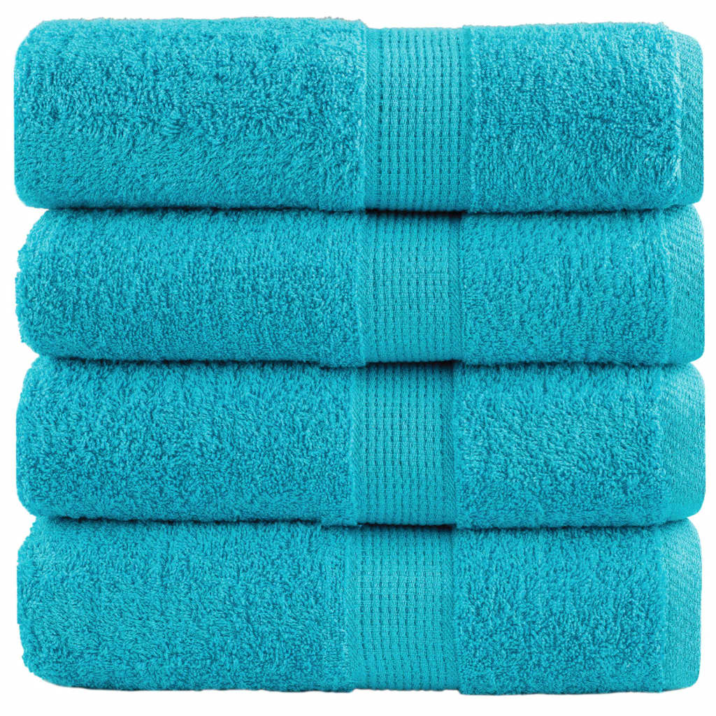 vidaXL Prosoape oaspeți premium SOLUND 4 buc turcoaz 30x50 cm 600 gsm vidaXL Prosoape oaspeți premium SOLUND 4 buc turcoaz 30x50 cm 600 gsm